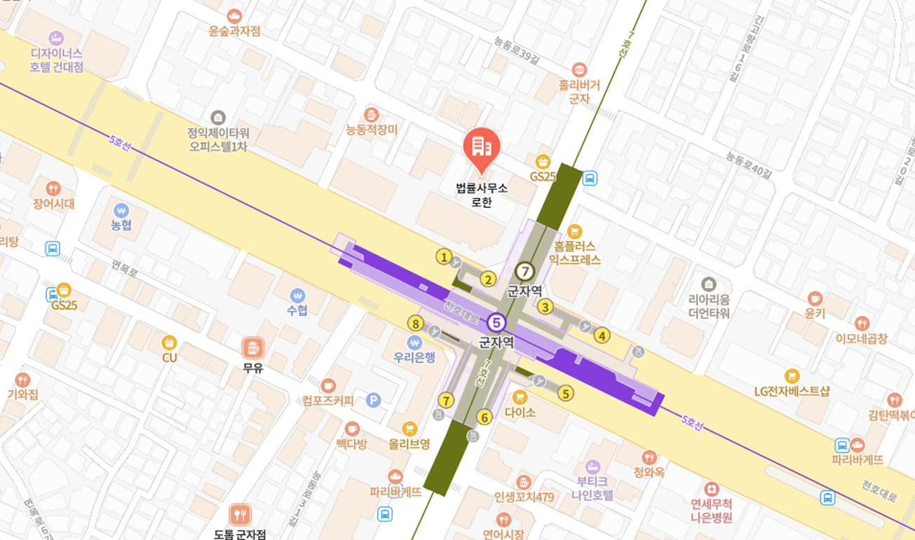법률사무소 로한 오시는 길 지도